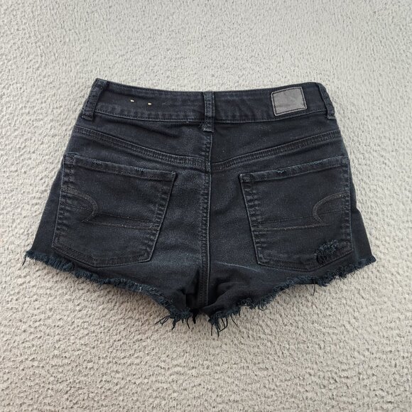 American Eagle Shorts Women's 2 Hi-Rise Festival Distressed Denim Jean Cutoff - Picture 2 of 10